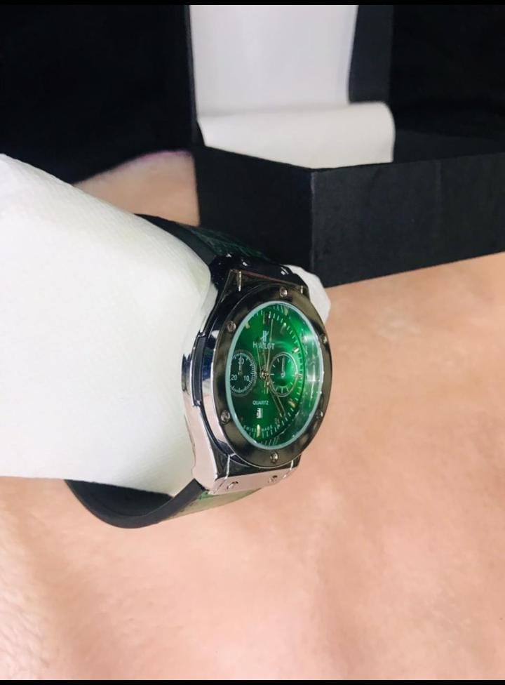 Hublot Style Quartz Wrist Watch – Premium Leather Strap