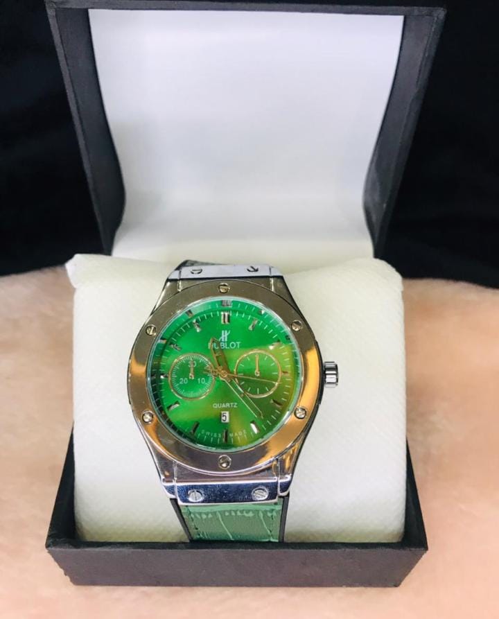 Hublot Style Quartz Wrist Watch – Premium Leather Strap