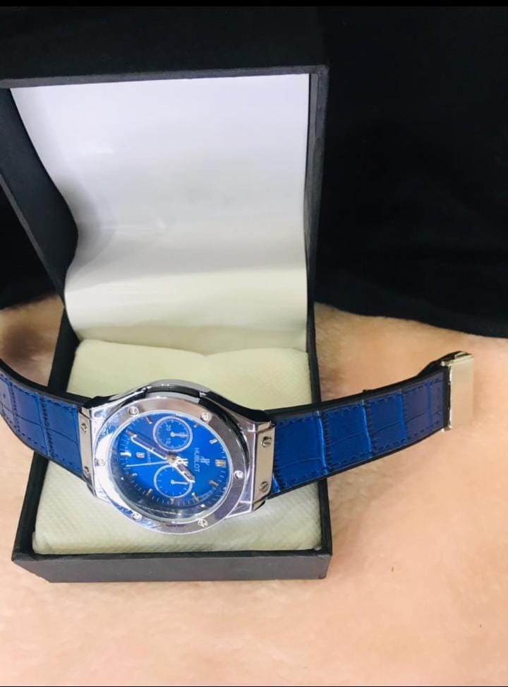 Hublot Style Quartz Wrist Watch – Premium Leather Strap