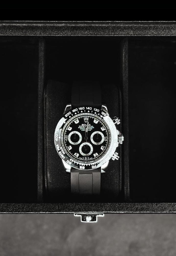 Rollie Rotatory Dial Rubber Strap Watch