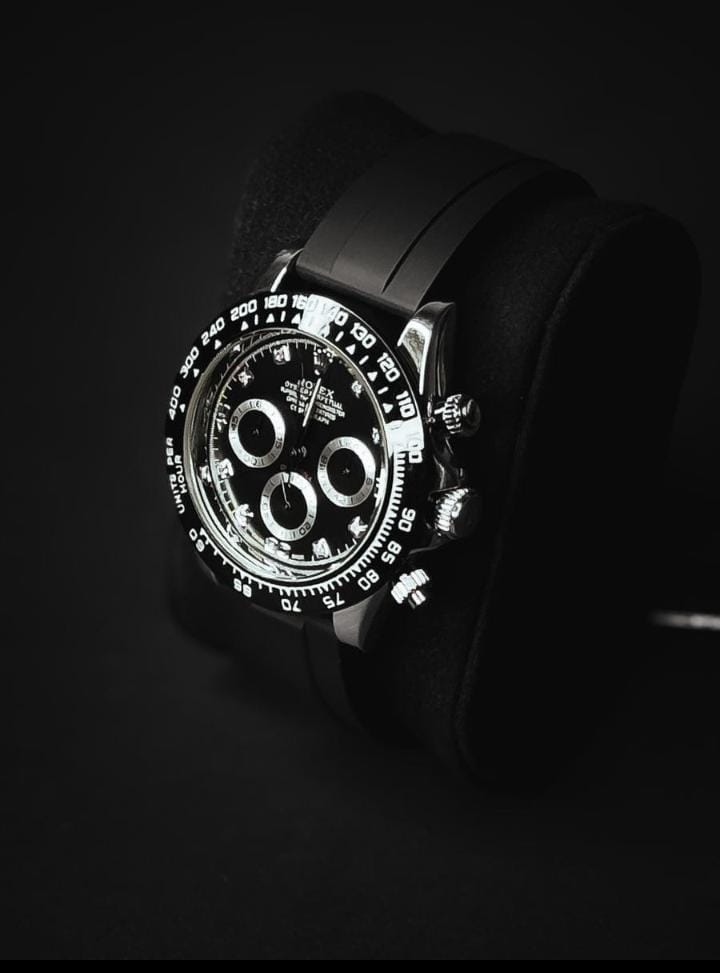 Rollie Rotatory Dial Rubber Strap Watch